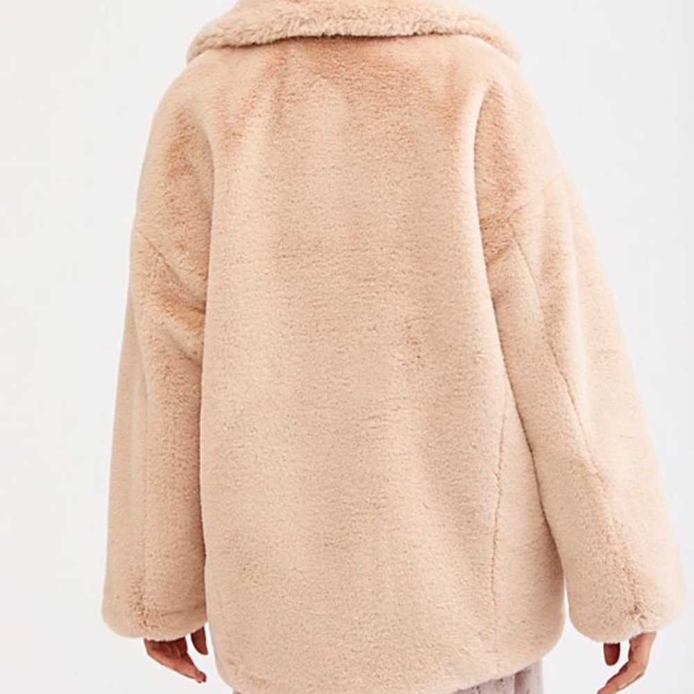 Free People Faux Fur Coat Jacket S - Picture 3 of 7